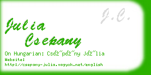 julia csepany business card